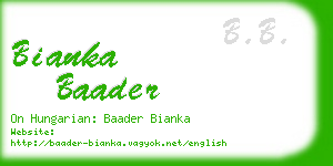 bianka baader business card